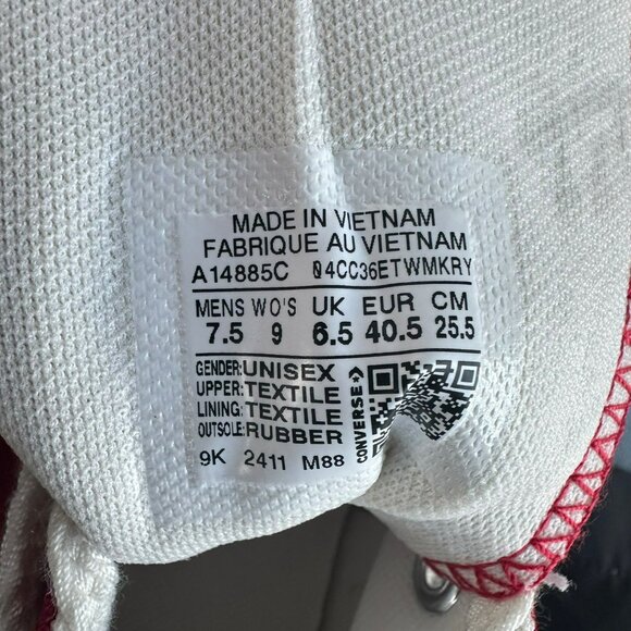 ❤️CONVERSE Run Star Hike Hi Platform Rose Cross Stitch 9 Womens Sneakers A14885C - Picture 11 of 14